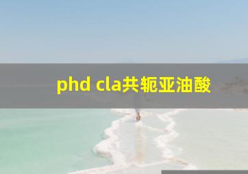 phd cla共轭亚油酸